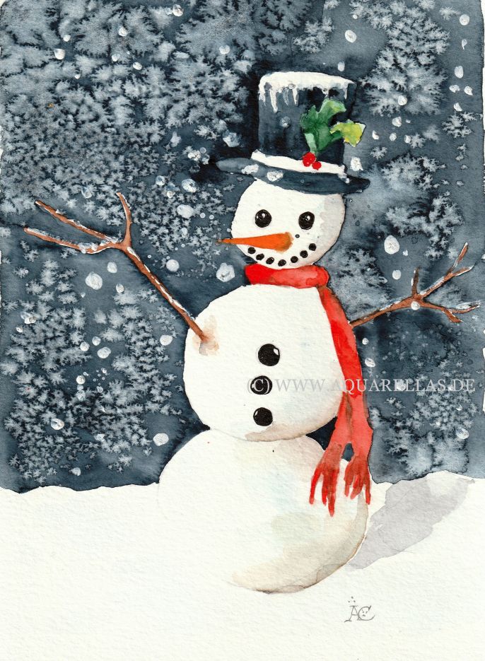 Schneemann mit Schal